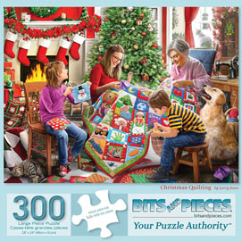 Christmas Quilting 300 Large Piece Jigsaw Puzzle
