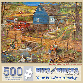Pop Pop's Fishing Hole 500 Piece Jigsaw Puzzle