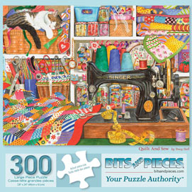Quilt And Sew 300 Large Piece Jigsaw Puzzle