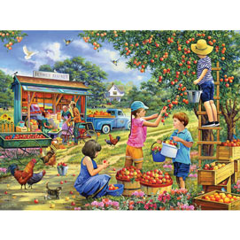 A Great Day for Apple Picking 300 Large Piece Jigsaw Puzzle