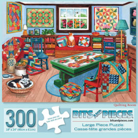 Quilting Room 300 Large Piece Jigsaw Puzzle