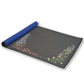 The puzzle mat being used to protect individual puzzle pieces.