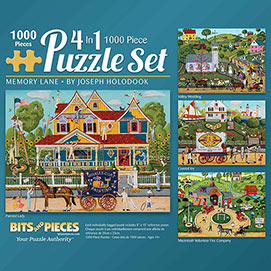 Memory Lane 4-in-1 Multi-Pack 1000 Piece Puzzle Set