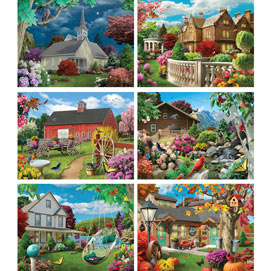 Set of 6: Alan Giana 500 Piece Jigsaw Puzzles