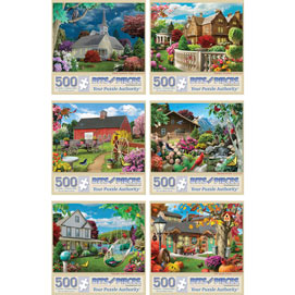 Set of 6: Alan Giana 500 Piece Jigsaw Puzzles