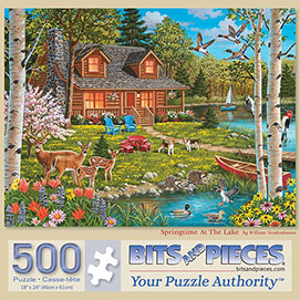 Springtime At The Lake 500 Piece Jigsaw Puzzle