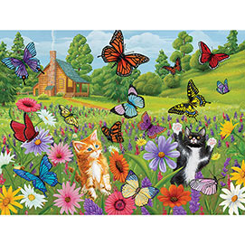 Butterfly Meadow 300 Large Piece Jigsaw Puzzle