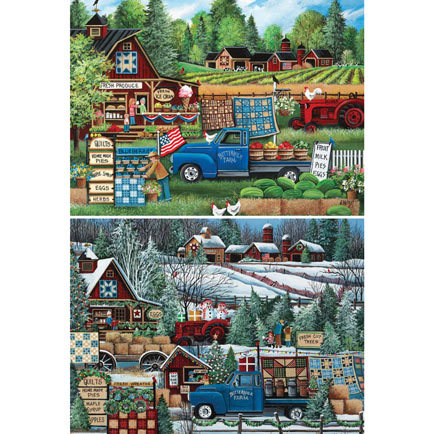 Set of 2: Debbi Wetzel 1000 Piece Jigsaw Puzzles
