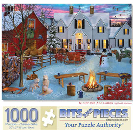 Winter Fun And Games 1000 Piece Jigsaw Puzzle