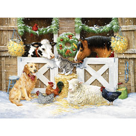The Christmas Barn 300 Large Piece Jigsaw Puzzle