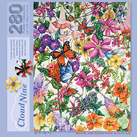 Butterfly And Clematis Forest 280 Piece Cloud Nine Tessellation Jigsaw Puzzle