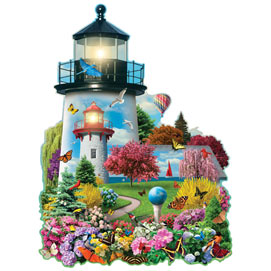 Lighthouse Garden 300 Large Piece shaped Jigsaw Puzzle