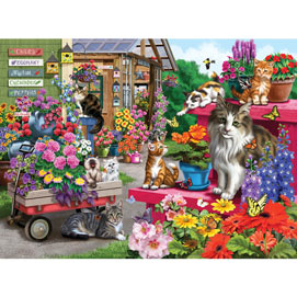 Kitties And Flowers 1000 Piece Jigsaw Puzzle
