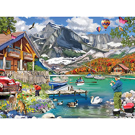 Lake Scene 300 Large Piece Jigsaw Puzzle