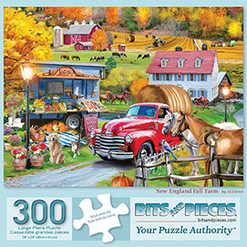 New England Fall Farm 300 Large Piece Jigsaw Puzzle