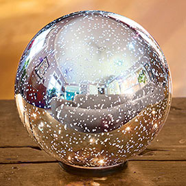 Spectacular Illuminated Mercury Glass Ball