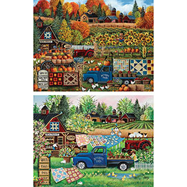 Set of 2: Debbi Wetzel 1000 Piece Jigsaw Puzzles
