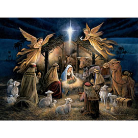 In the Manger 300 Large Piece Jigsaw Puzzle