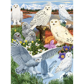 Snowy Owl Sanctuary 300 Large Piece Jigsaw Puzzle