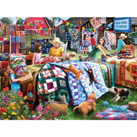Quilting Puzzle: Quilting Festival 500 Piece Jigsaw Puzzle