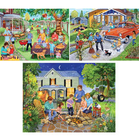 Set of 3: Sandy Rusinko 500 Piece Jigsaw Puzzles