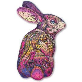 Wooden Rabbit 115 Piece Shaped Intri-Cut Puzzle