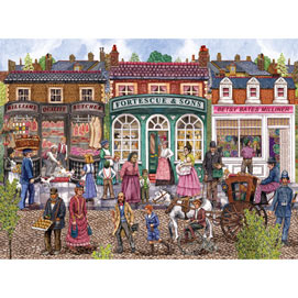 Victorian Street In Summer 300 Large Piece Jigsaw Puzzle