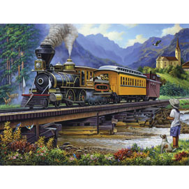 Old Steam Train 300 Large Piece Jigsaw Puzzle