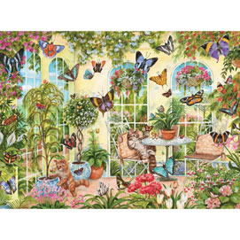 Playing In the Butterfly House 300 Large Piece Jigsaw Puzzle