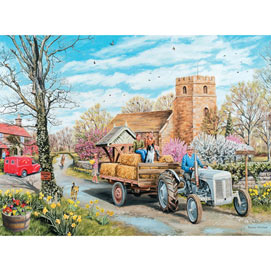 A Spring Village 300 Large Piece Jigsaw Puzzle