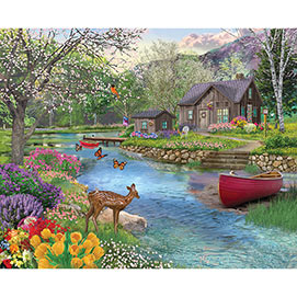 Spring Cabin 300 Large Piece Jigsaw Puzzle
