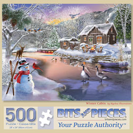 Winter Cabin 500 Piece Jigsaw Puzzle