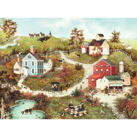 Picnic In the Meadow 500 Piece Jigsaw Puzzle