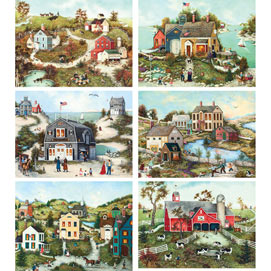 Set of 6: Linda Nelson 500 Piece Jigsaw Puzzles