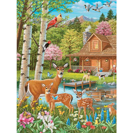 A Glorious Spring Day At The Cabin 300 Large Piece Jigsaw Puzzle