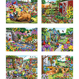 Set of 6: Nancy Wernersbach 300 Large Piece Jigsaw Puzzles