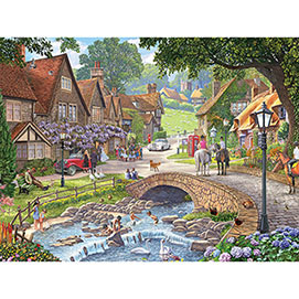 Summer Village Stream 500 Piece Jigsaw Puzzle