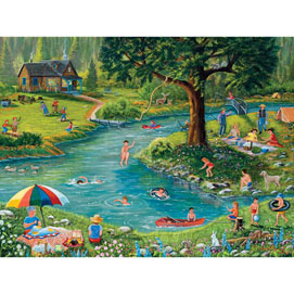 Fun at the Lake 300 Large Piece Jigsaw Puzzle