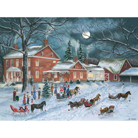 The Carolers Gather 500 Piece Jigsaw Puzzle