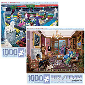 Preboxed Set of 2: Gene Dieckhoner 1000 Piece Story Jigsaw Puzzles