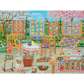 Back Yard Quilting 300 Large Piece Jigsaw Puzzle