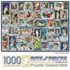 Angel Stamps Quilt 1000 Piece Jigsaw Puzzle
