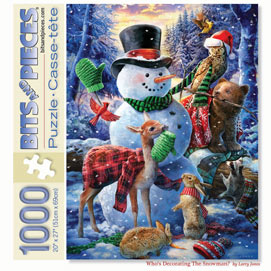 Who's Decorating The Snowman? 1000 Piece Jigsaw Puzzle