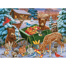 Feast for Forest Friends 300 Large Piece Jigsaw Puzzle