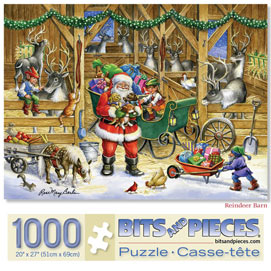 Reindeer Barn 1000 Piece Jigsaw Puzzle