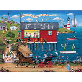 Today's Catch Fish Market 300 Large Piece Jigsaw Puzzle