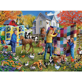 Country Quilt 300 Large Piece Jigsaw Puzzle