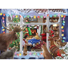 Christmas Creatures 300 Large Piece Glow-In-The-Dark Jigsaw Puzzle