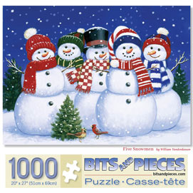Five Snowmen 1000 Piece Jigsaw Puzzle