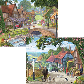 Village Life 4-in-1 Multi-Pack 300 Large Piece Puzzle Set